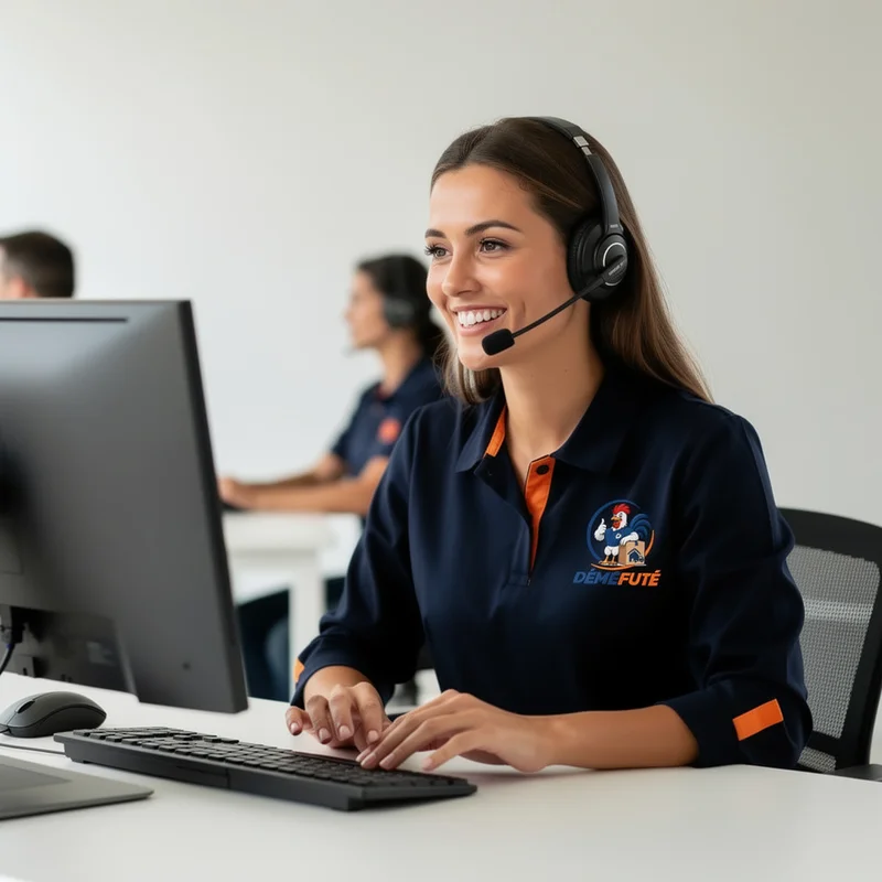 Conseiller déménagement préparant un dossier client
